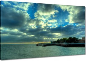 Vászonkép 120x80 Naplemente a tengerparton