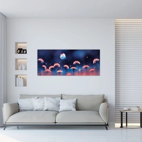 Pitypang képe kék pillangóval (120x50 cm)