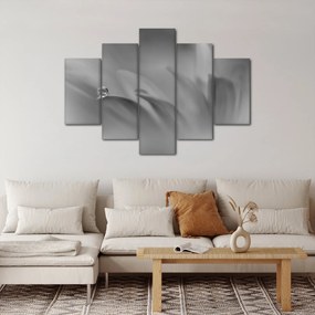 Kép - Csepp a virágon, fekete-fehér (150x105 cm)