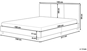 Franciaágy 180 cm ALVIA (ágyráccsal) (bézs). 1007080