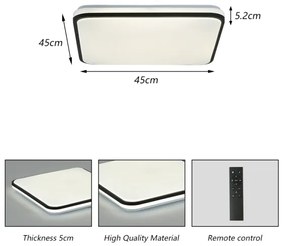 Brilagi - LED Dimmelhető lámpa SMART LED/36W/230V 45x45 cm Wi-Fi Tuya + távirányító