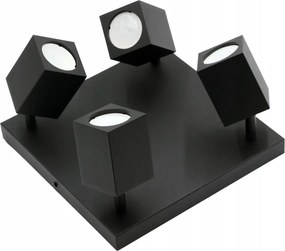 IdeaLED Mennyezeti Lámpa Fekete Quantus 4xGU10 40W Fém IP20