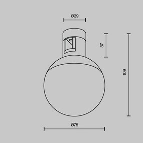 TR149-1-5W2.7K-BS-DE Luna Alumínium Sín lámpafej Sárgaréz Színű LED 5 W 2700 Kelvin 250 Lumen IP20