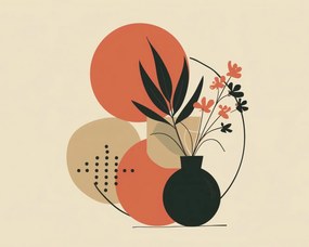 Poszter 50x40cm Váza virágokkal