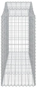 10 db íves horganyzott vas gabion kosár 200 x 50 x 100/120 cm