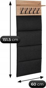 Előszoba bútor szett 60 cm artisan tölgy/grafit színben – MODENA