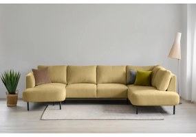 Okkersárga sarokkanapé (jobb oldali-U alakú) Hero – Scandic