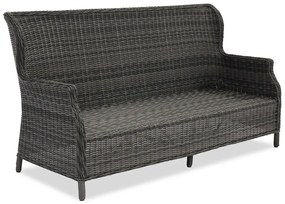 Garden Point antracit Malaga háromszemélyes technorattan kanapé