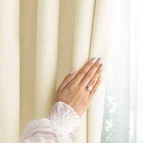 Elefántcsont színű dimout (részleges sötétítő) függöny 140x250 cm Carli – Restilo