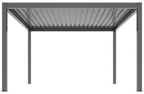 LUXE elektromos pergola 3,5x3,5 m antracit LED világítással