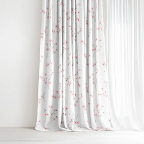 Goldea pamut függöny - cseresznyevirágok 180x150 cm