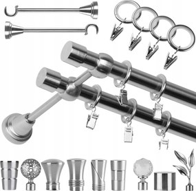 Dupla Fém Függönykarnis 200 CM 19 MM Békákkal Különböző Színekben