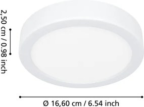 Eglo 901332 - FUEVA LED fürdőszobai mennyezeti világítótest LED/7,5W/230V Ø16,6cm IP44 fehér