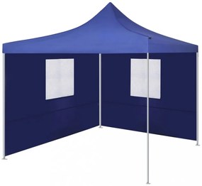 kék színű összecsukható sátor 2 fallal 3 x 3 méter