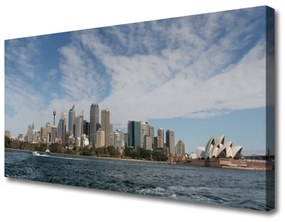 Canvas kép Sea városi házak Sydney 100x50 cm