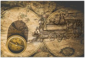 Poszterek 155x105 Régi vintage térkép