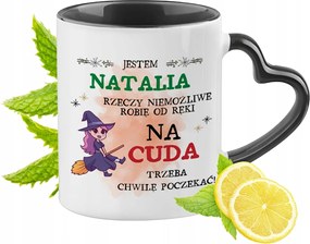 Natalia Bögre Fekete Szív Alakú Füllel Ajándék Nyomtatott