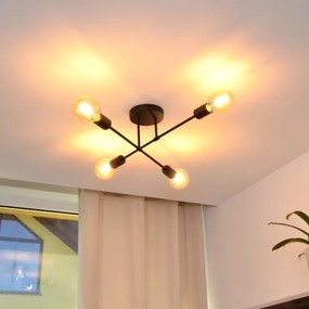 LED Felületre szerelhető csillár CAMBRIDGE 4xE27/8W/230V fekete