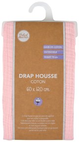 Gumis muszlin gyerek lepedő babaágyhoz 70x140 cm – Bébé Douceur