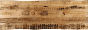 vidaXL tömör nyers mangófa természetes élű asztallap 110 x 40 x 2,5 cm