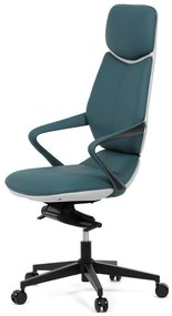 Kék Ekobőr Irodai Főnöki Szék, Hinta Mechanikával. KA-T8426 GRN