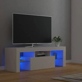 Fehér tv-szekrény led-lámpákkal 120 x 35 x 40 cm