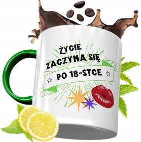 Zöld Bögre 18 18STE 18. Születésnapra Ajándék fényképes nyomtatással