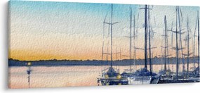 Kép - Csónakázás, akvárium (120x50 cm)
