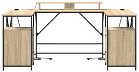 Asztal fiókkal sonoma tölgy 182 x 101 x 87.5 cm Faanyag