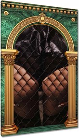 Vászonkép 60x90 Formás popsi a rács mögött