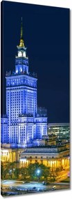 Vászonkép 40x100 Varsó éjszaka Palota