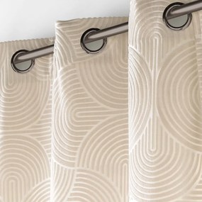 Bézs bársony függöny 135x260 cm Eva – douceur d'intérieur