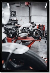 Poszterek keretben 40x60 Yamaha Motorkerékpár Garázs