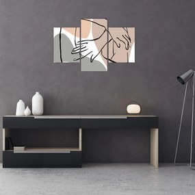 Kép - Női test vonal művészet N⁰2 (90x60 cm)