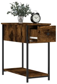 2 db füstös tölgy színű szerelt fa éjjeliszekrény 30x60x60 cm