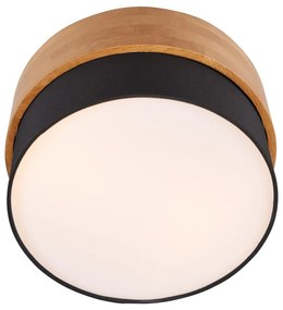 Fekete-natúr színű mennyezeti lámpa textil búrával Seasons – Trio