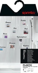 Zuhanyfüggöny 180x200 cm Hashtag – Spirella