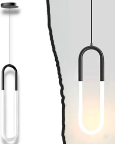 FĂŒggĆlĂĄmpa ,,u,, Puzo Fekete fĂ©ny integrĂĄlt Led fĂ©nyforrĂĄs StĂlusos