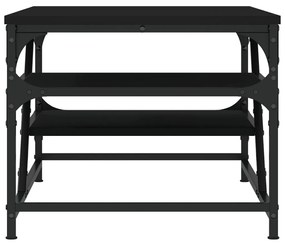 Fekete szerelt fa dohányzóasztal 100 x 49 x 40 cm