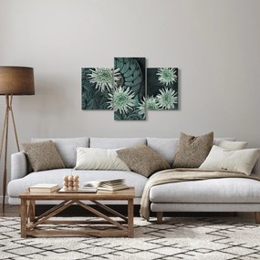Kép - Zöld virágok (90x60 cm)