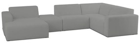 Szürke buklé sarokkanapé (U alakú) Roxy – Scandic