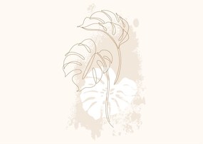 Kép - Line art monstera N⁰1 (70x50 cm)