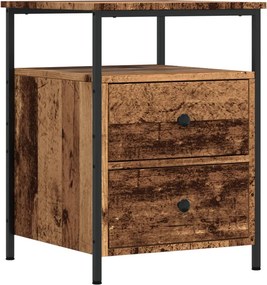 vidaXL antik fa színű szerelt fa éjjeliszekrény 44 x 45 x 60 cm