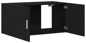 fekete tölgy színű szerelt fa faliszekrény 80 x 39 x 40 cm