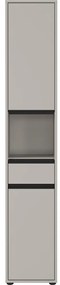 Szürke magas keskeny fürdőszoba szekrény 33x181 cm Lemont – Germania