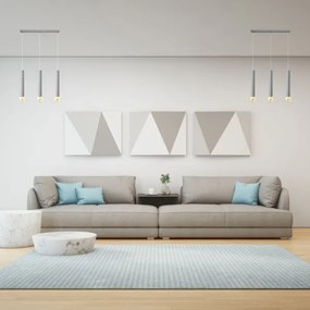 Csillár zsinóron TUBA 3xE27/15W/230V ezüst