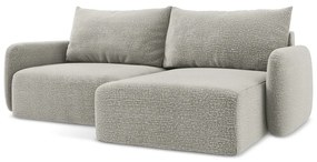 Világosszürke kinyitható-tárolóhelyes sarokkanapé (jobb oldali) Kalena – Makamii