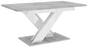 Maasix SWTG magasfényű 6-8 személyes bővíthető étkezőasztal Beton