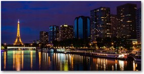 Fotó vászonkép edzett üveg Párizs éjszaka 140x70