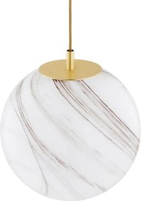 Argon 8448 - Csillár zsinóron ALMIROS 1xE27/15W/230V átm. 30 cm alabástrom arany